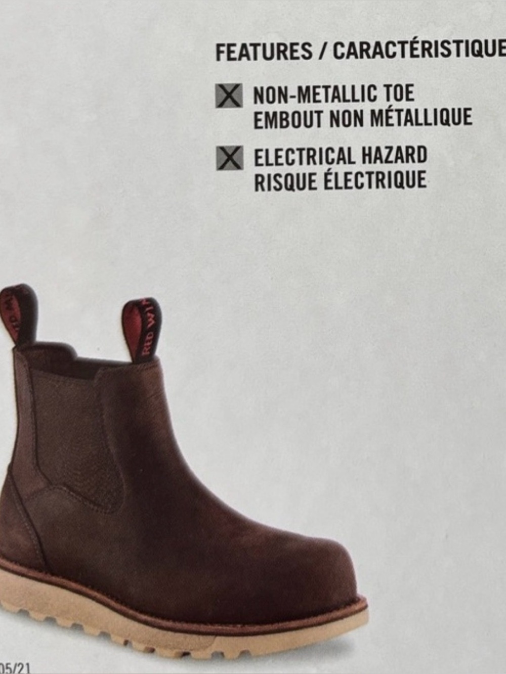 Red Wing Shoes 2446 Brown Leather Chukka Boots with Red Pull Tabs 9 E2 - Picture 7 of 7